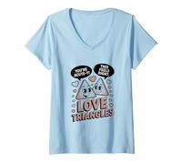 Femme Triangles d'amour, mathématiques Mignons, Vous êtes aigu Y T-Shirt avec Col en V