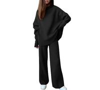 Femme Tricoté Ensemble Pull 2 Pièce Ensembles Casual Jogging Pyjama d'intérieur Tenue pour Sports Sportswear Suit 2Pcs Vêtement Détente Sets