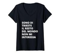Femme Trieste Città Simpatica Uomo Donna Bambino Souvenir T-Shirt avec Col en V