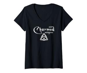 Femme Triquetra Charmed and Dangerous Celtic Knot Cheeky Witch T-Shirt avec Col en V