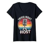 Femme Trivia Night Squad Trivia Night Host Équipe de Joueurs de questionnaires 2026 T-Shirt avec Col en V