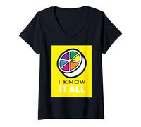 Femme Trivial Pursuit I Know It All T-Shirt avec Col en V
