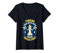 Femme Trois Coups d'avance : Knight Fork Master Tactics T-Shirt avec Col en V
