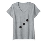 Femme Trois Faces de dés T-Shirt avec Col en V