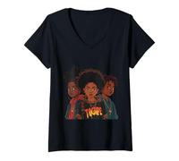 Femme Trois frères et sœurs T-Shirt avec Col en V