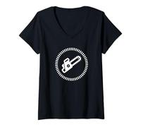 Femme Tronçonneuse Artisan Réformateur Liberté T-Shirt avec Col en V