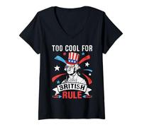 Femme Trop Cool pour la règle Britannique T-Shirt avec Col en V