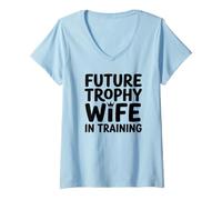 Femme Trophée d'avenir pour mariée T-Shirt avec Col en V