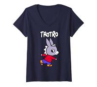 Femme Trotro : Aventure d'apprentissage Mignon Petit âne T-Shirt avec Col en V