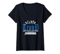 Femme Troupe de Clan - Malice et Chaos Depuis Le Moyen Âge T-Shirt avec Col en V