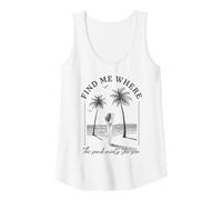 Femme Trouvez-moi là où le sable rencontre la mer Beach Palms Girl Ocean Débardeur