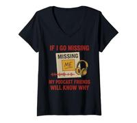 Femme True Crime Podcast Murderino Fan Forensic Humour Junkie T-Shirt avec Col en V