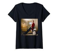 Femme Truly Madly Deeply Acteur Alan Rickman 1991 par Michael Grecco T-Shirt avec Col en V