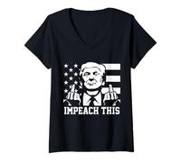 Femme Trump destitue ce Film américain drôle T-Shirt avec Col en V