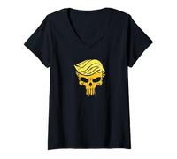Femme Trump Républicain Vintage Vieilli 2020 - Punir Les libéraux T-Shirt avec Col en V