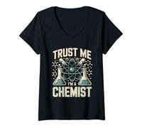 Femme Trust Me I'm A Chemist Drôle Science Chimie T-Shirt avec Col en V