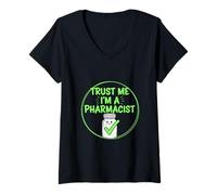 Femme Trust Me I'm Pharmacist Drôle Technicien Pharmacie Homme Femme T-Shirt avec Col en V