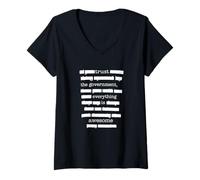Femme Trust The Government Redacted T-Shirt avec Col en V