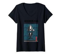 Femme Tsukiji Fish Market Thon Tokyo - Motif Vague Japonaise T-Shirt avec Col en V