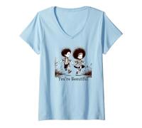 Femme Tu ES Belle T-Shirt avec Col en V