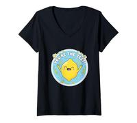 Femme Tu ES Le Meilleur Jeu de Mots Zest Positive Saying Funny Cute Lemon T-Shirt avec Col en V