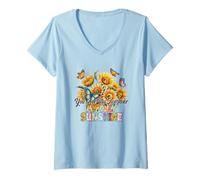 Femme Tu ES Mon Soleil, Mon Seul Soleil T-Shirt avec Col en V