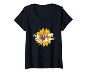 Femme Tu ES Mon Tournesol T-Shirt avec Col en V