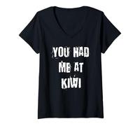 Femme Tu m'as EU chez Kiwi T-Shirt avec Col en V