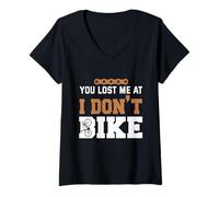Femme Tu m'as Perdu à Je ne Fais Pas de vélo T-Shirt avec Col en V