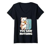 Femme Tu n'as Rien vu de drôle T-Shirt avec Col en V