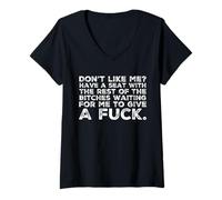 Femme Tu ne m'aimes Pas ? en Attendant de Donner de l'humour T-Shirt avec Col en V