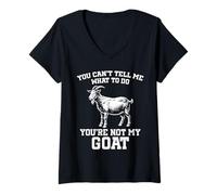 Femme Tu ne Peux Pas me dire Quoi Faire Funny Goat Farmer T-Shirt avec Col en V