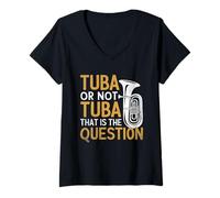 Femme Tuba Or Not Tuba That Is The Question Musician TubaistTuba T-Shirt avec Col en V