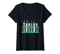 Femme Tubes à essai pour professeurs de Chimie T-Shirt avec Col en V