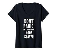 Femme Tueur de Noob T-Shirt avec Col en V