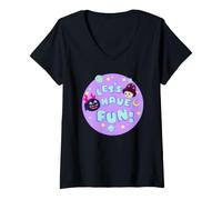 Femme Tulipop Fred & Gloomy Amusons-Nous Bien ! T-Shirt avec Col en V