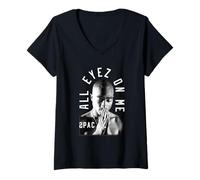 Femme Tupac Me Against the World T-Shirt avec Col en V