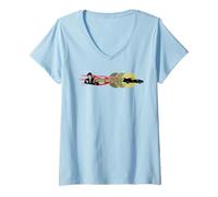 Femme Turbo Booster Knight Rider au Style rétro T-Shirt avec Col en V