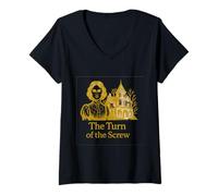 Femme Turn of The Screw, Un Conte envoûtant Gothique psychologique T-Shirt avec Col en V