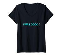 Femme Turquoise I Was Good at It Turquoise Graphic T-Shirt avec Col en V