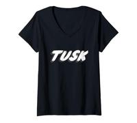 Femme Tusk | La Chanson des années 1970 Fait Partie d'un éléphant ou d'un Morse T-Shirt avec Col en V
