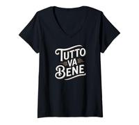 Femme Tutto va bene T-Shirt avec Col en V
