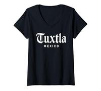 Femme Tuxtla Gutiérrez Mexique Chiapas Tapachula du Sud du Mexique T-Shirt avec Col en V