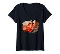 Femme TV Times Kate Bush se détend T-Shirt avec Col en V
