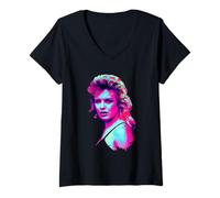 Femme TV Times Kim Wilde 1983 Pop Art stylisé T-Shirt avec Col en V