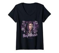 Femme Twilight Boy Crush Jacob Heart Collage Werewolf Movie T-Shirt avec Col en V