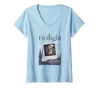 Femme Twilight Polaroid Edward and Bella Together Forever Movie T-Shirt avec Col en V