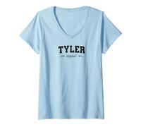 Femme Tyler Texas Retro Hometown Nom Tyler Original T-Shirt avec Col en V