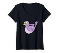 Femme Type de Sommeil alouette Oiseau du Matin T-Shirt avec Col en V