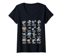Femme Types de sondes spatiales Astronomie Tableau d'exploration Spatiale T-Shirt avec Col en V